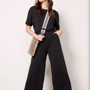 SPANX Black Wide-Leg Jumpsuit